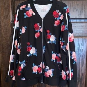 Torrid Active floral zip up